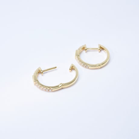 K18 BG Diamonds hoops