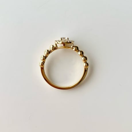 K18 Gold Ball Diamond Ring