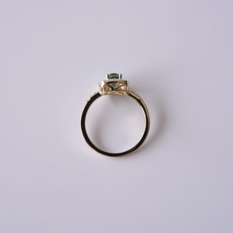K14 Mint tourmaline Enamel Ring