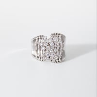 K18 Mokume Diamond dust Ring