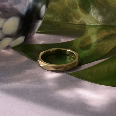 K18 Octagon Cut Ring