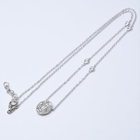 K18 Mosaic Oval Diamond Necklace - L