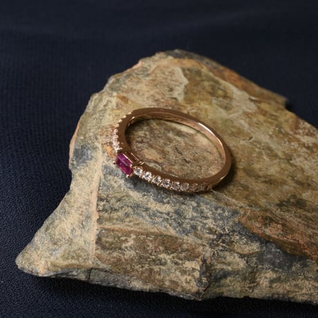 K18 Rose Gold BG Ruby Ring