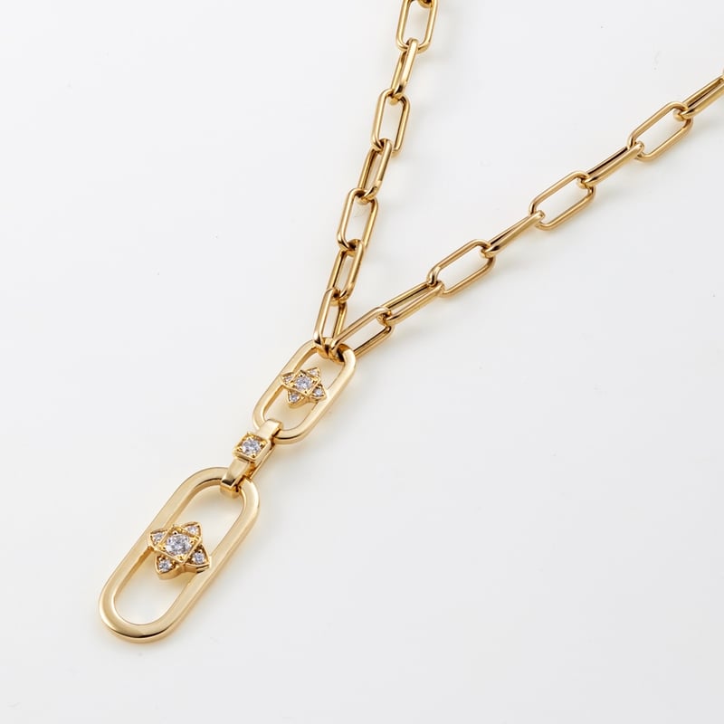 K18 Luna Link Chain Necklace | HANA JEWELS