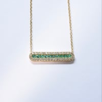 K18 Emerald Bar necklace