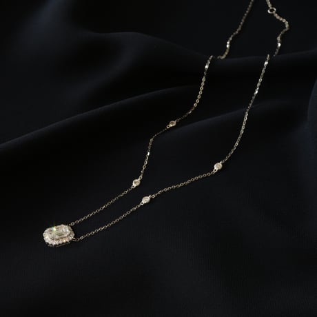 K18 Mix Cut Diamond necklace - L