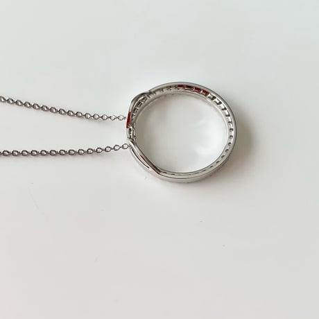 K18 Diamond Hoop necklace