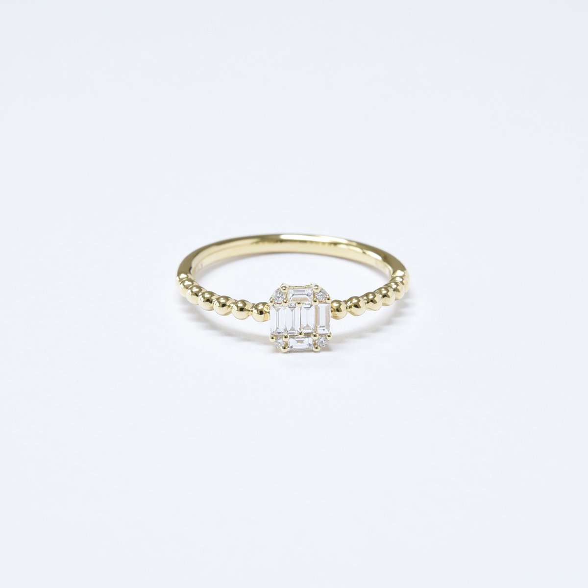 K18 Diamond Mosaic Ring | HANA JEWELS