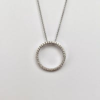 K18 Diamond Hoop necklace