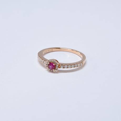 K18 Rose Gold Ruby Ring