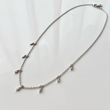 K18 BG Diamond Drop Necklace