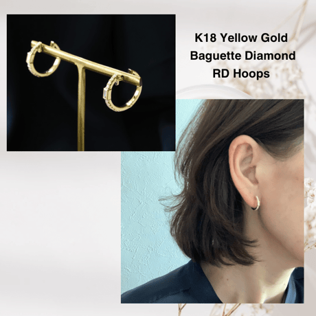 K18 BG Diamonds hoops