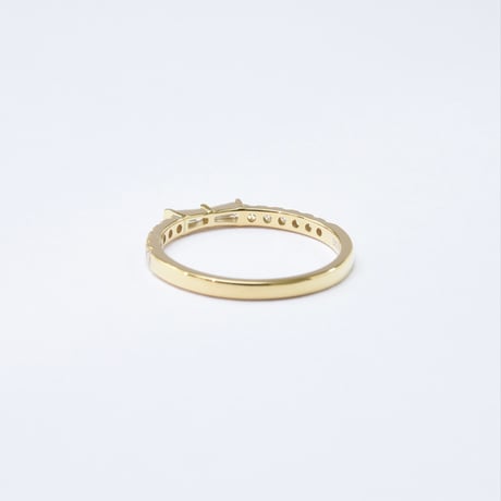 K18 Baguette Ribbon Diamond Ring