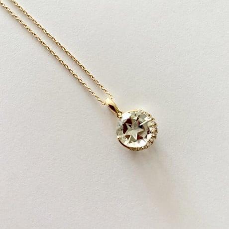 K18 Star Green Quartz Necklace