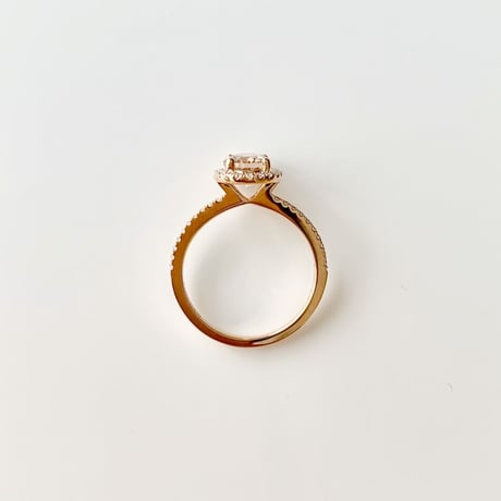 K18 Morganite Dia Ring