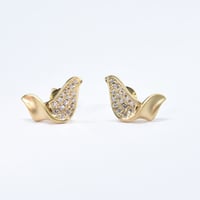 K18  Autumn Leaves Diamond Earrings (ピアス）
