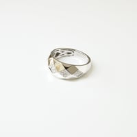 K18 Geometrical Diamond Ring
