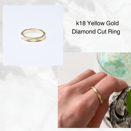 K18 Octagon Cut Ring