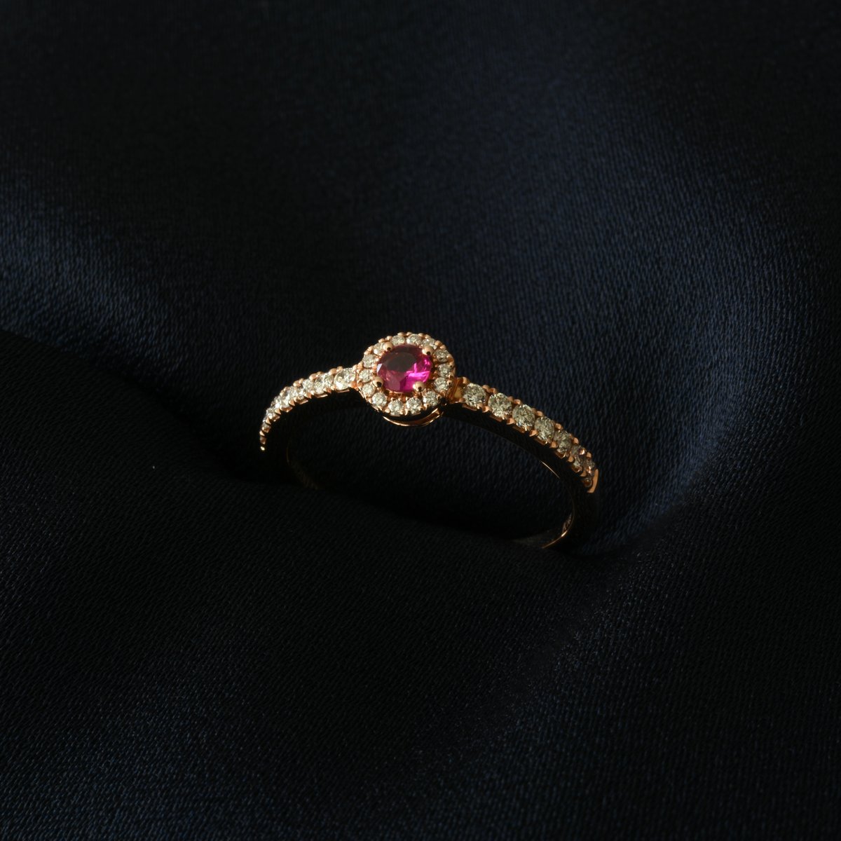 K18 Rose Gold Ruby Ring | HANA JEWELS