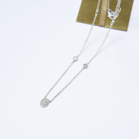 K18 Mosaic Oval Diamond Necklace - S