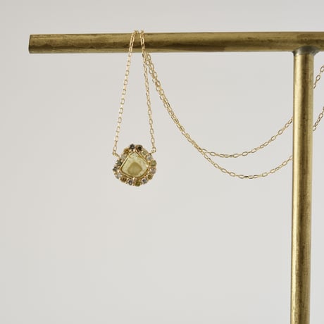 K18 Sliced Diamond Necklace