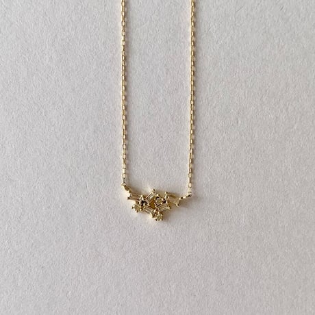 K18 Snowflake Diamond  Necklace