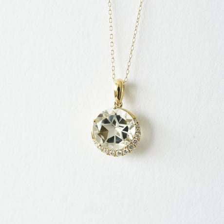 K18 Star Green Quartz Necklace