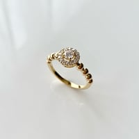 K18 Gold Ball Diamond Ring