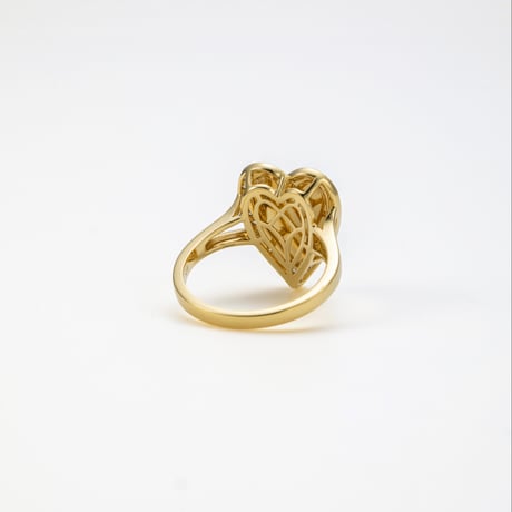 K18 Radiant Diamond Heart Ring