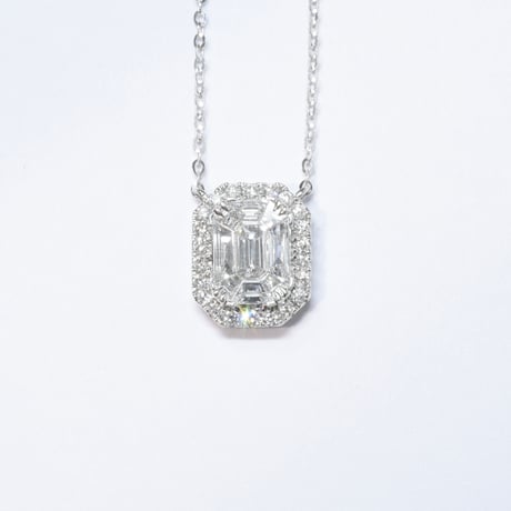 K18 Mix Cut Diamond necklace - L