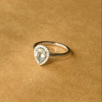K18 Aquamarine diamond Ring