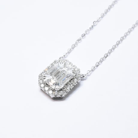 K18 Mix Cut Diamond necklace - L
