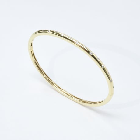 K18  Round Diamond Bangle