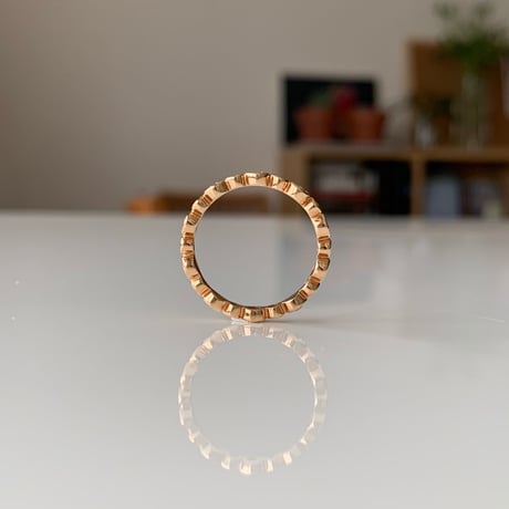 K18 Diamond Pebble Eternity Ring