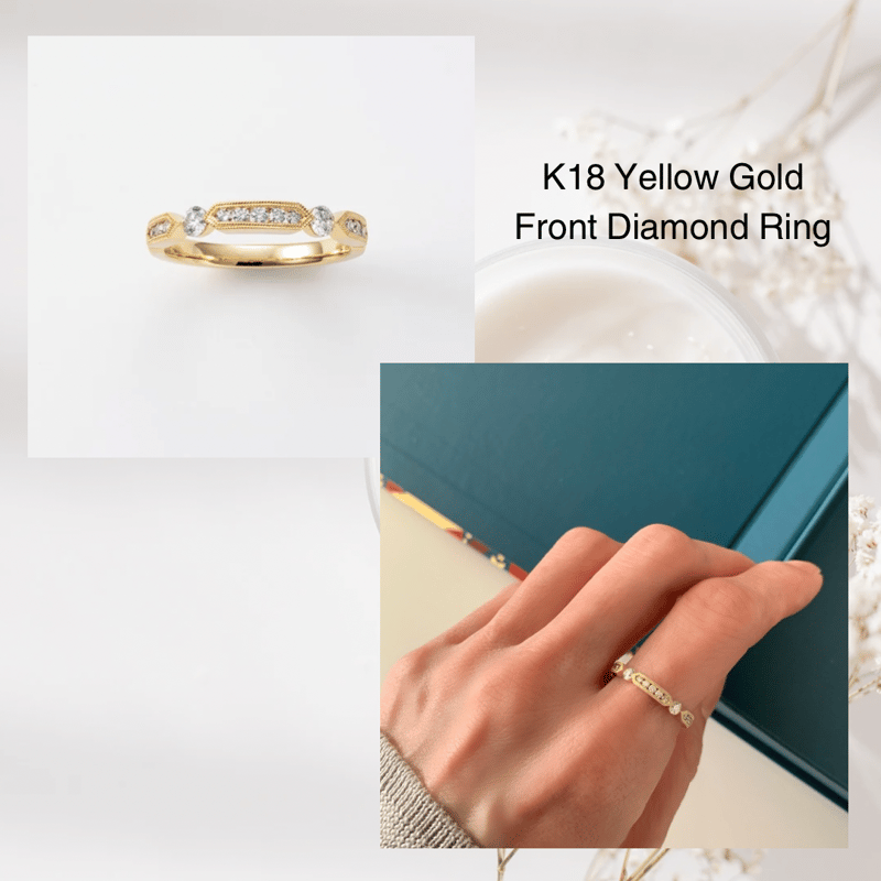 K18 Mille Glow Diamond Ring | HANA JEWELS