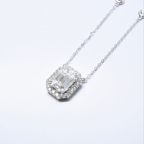 K18 Mix Cut Diamond necklace - L