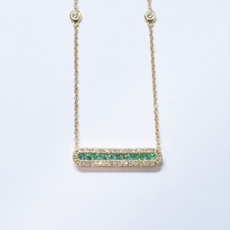 K18 Emerald Bar necklace
