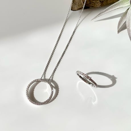 K18 White Gold BG Diamond Ring