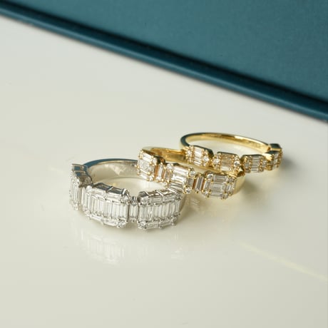 K18 Baguette Diamond Ring - L