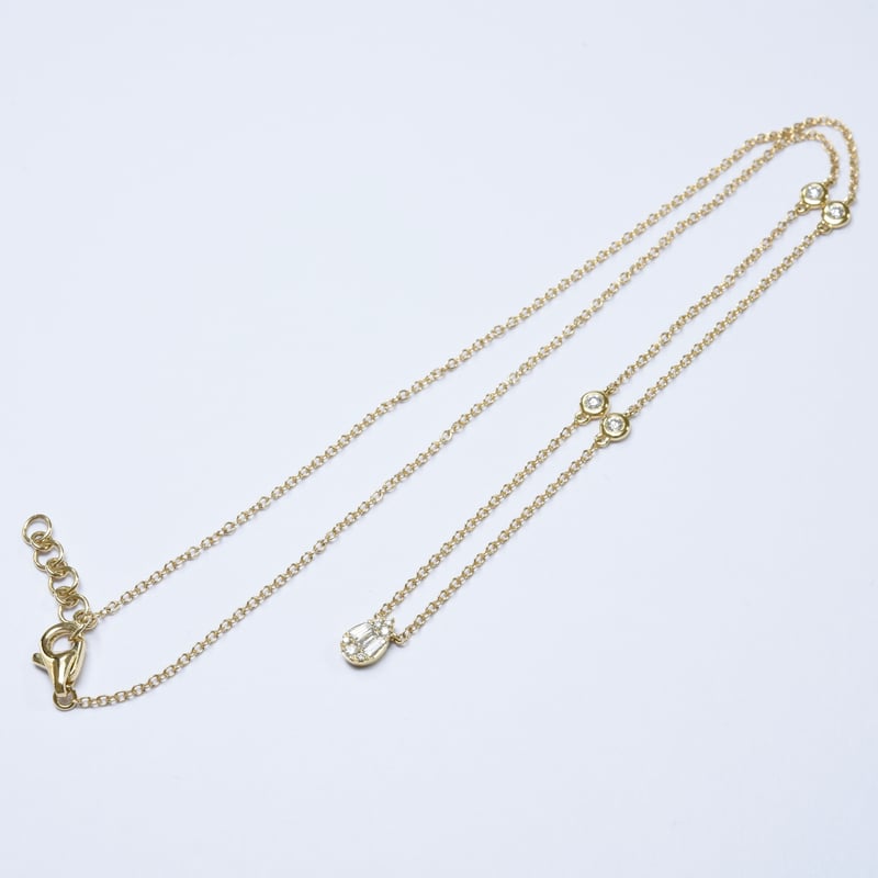 K18 Mosaic Shizuku Diamond Necklace | HANA JEWELS