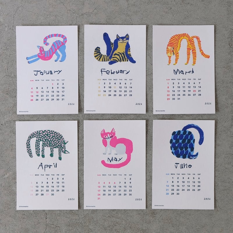 ミロコマチコ レタープレス卓上カレンダー 2026 (木製スタンド付き) | Call