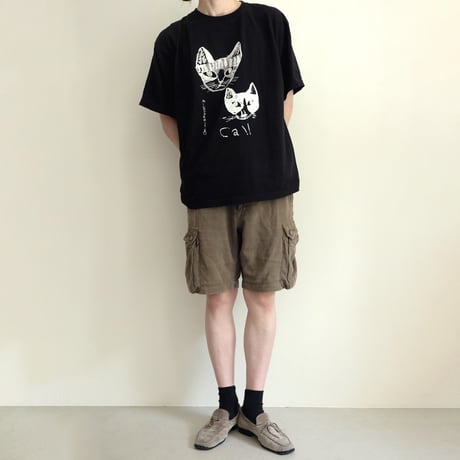 [Call オリジナル] Tシャツ ミロコマチコ  ”Shimaten”  ブラック