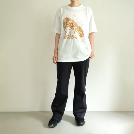 ミロコマチコ × Call  新作オリジナルTシャツ ”falcon”  ホワイト