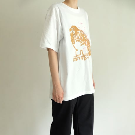 ミロコマチコ × Call  新作オリジナルTシャツ ”falcon”  ホワイト