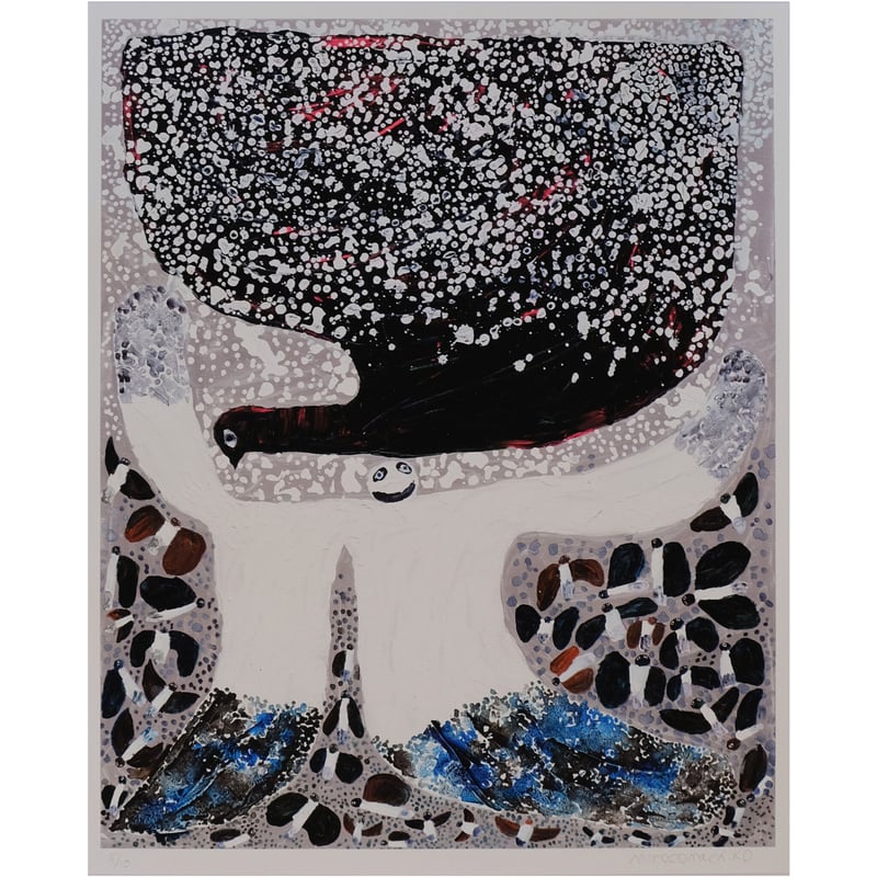 ミロコマチコ/mirocomachiko ジークレー版画『鳥との対話