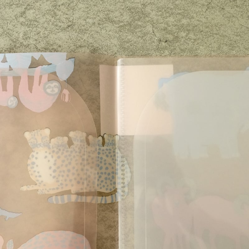 ミロコマチコ 6ポケットクリアホルダー（A5サイズ）アニマルファミリー