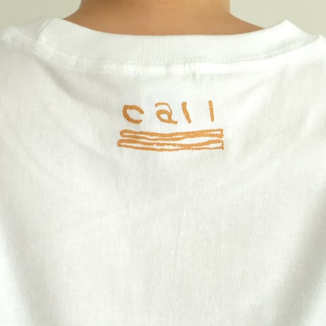 ミロコマチコ × Call  新作オリジナルTシャツ ”falcon”  ホワイト