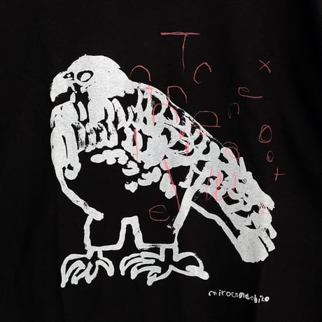 ミロコマチコ × Call  オリジナルロングスリーブTシャツ ”falcon”  ブラック