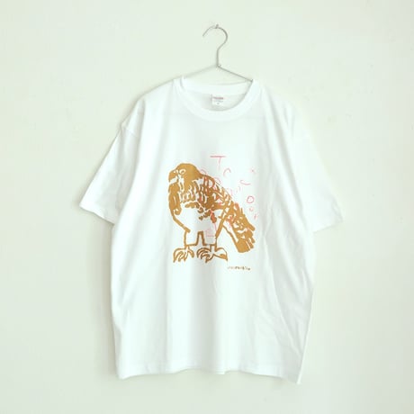 ミロコマチコ × Call  新作オリジナルTシャツ ”falcon”  ホワイト