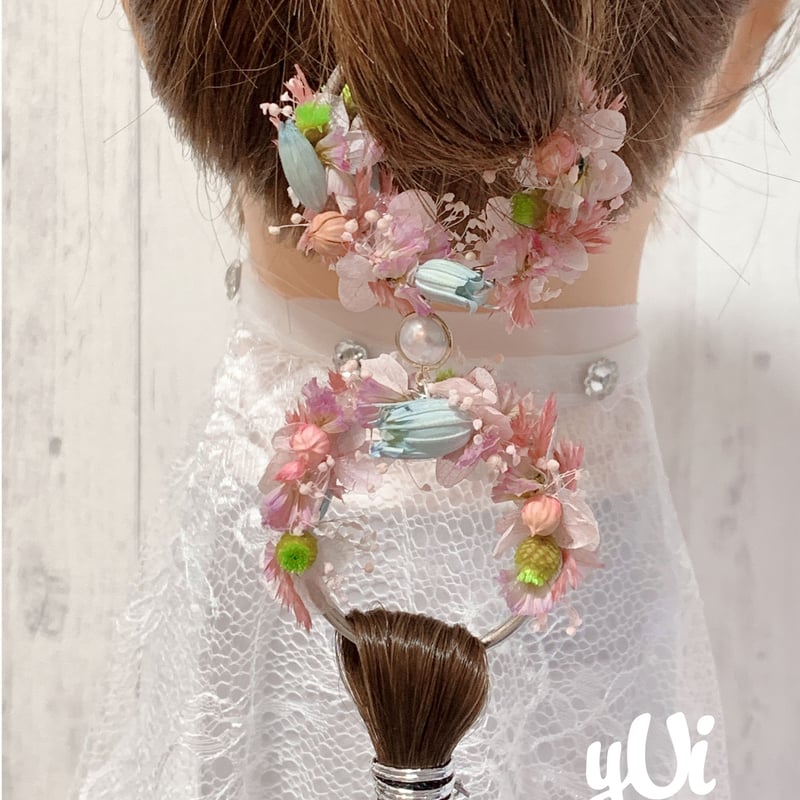 soldo out ☆パステルカラーの花かんむり（パステルカラーのフラワー  